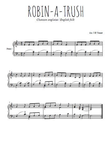 Téléchargez l'arrangement pour piano de la partition de Robin-a-trush en PDF